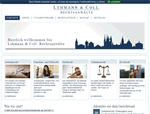 Tablet Screenshot of lehmann-coll.de